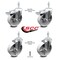 Service Caster 5 Inch Semi Steel Wheel Swivel 1/2 Inch Stem Caster Total Lock Brake SCC, 2PK SCC-TSTTL20S514-SSS-M1015-2-S-2 - alternate 1
